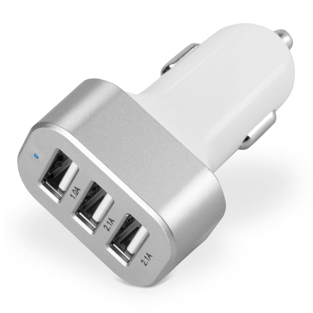 3-Port Micro High Current Car Charger - Motorola DROID RAZR Charger