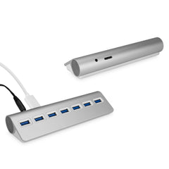 Universal Minimus Brushed Aluminum USB-C Hub - 7-Port