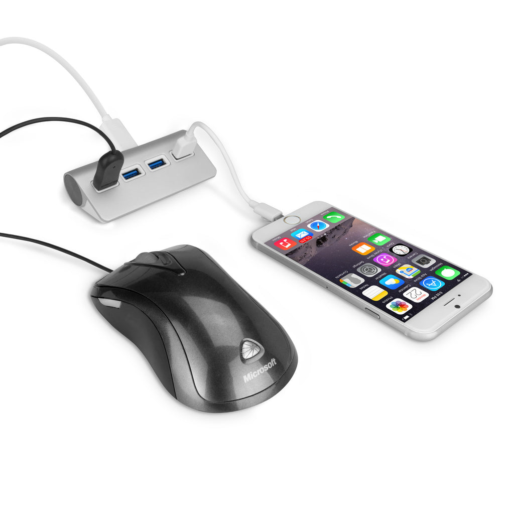 Universal Minimus Brushed Aluminum USB-C Hub - 4-Port