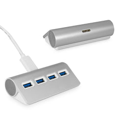 Universal Minimus Brushed Aluminum USB-C Hub - 4-Port