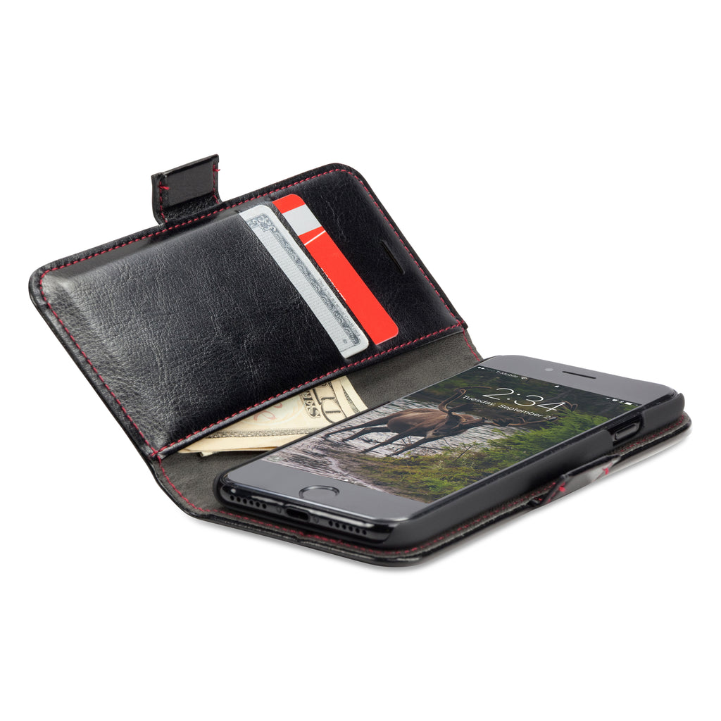 Designio Leather Wallet Case - Apple iPhone 8 Case