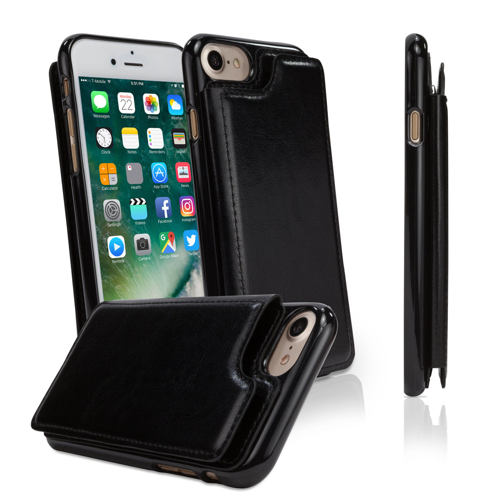 Slim Leather Wallet Case - Apple iPhone 7 Case