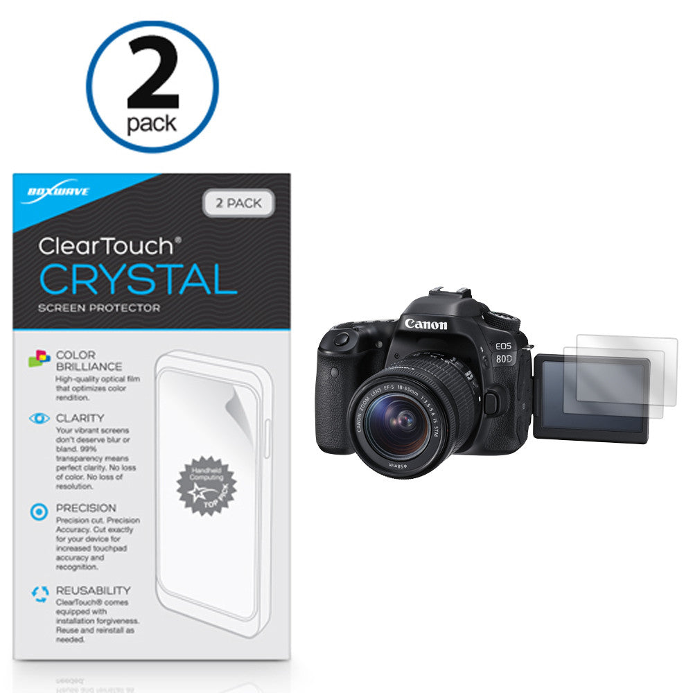 ClearTouch Crystal (2-Pack) - Canon EOS 80D Screen Protector