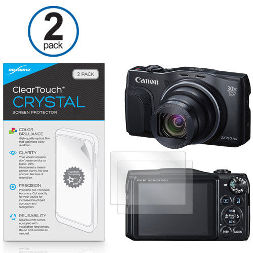 ClearTouch Crystal (2-Pack) - Canon Powershot SX710 Screen Protector
