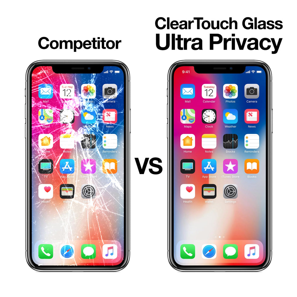 ClearTouch Glass Ultra Privacy - Apple iPhone X Screen Protector