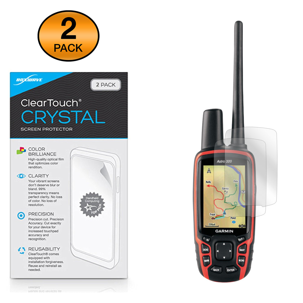 ClearTouch Crystal (2-Pack) - Garmin Astro 320 Screen Protector