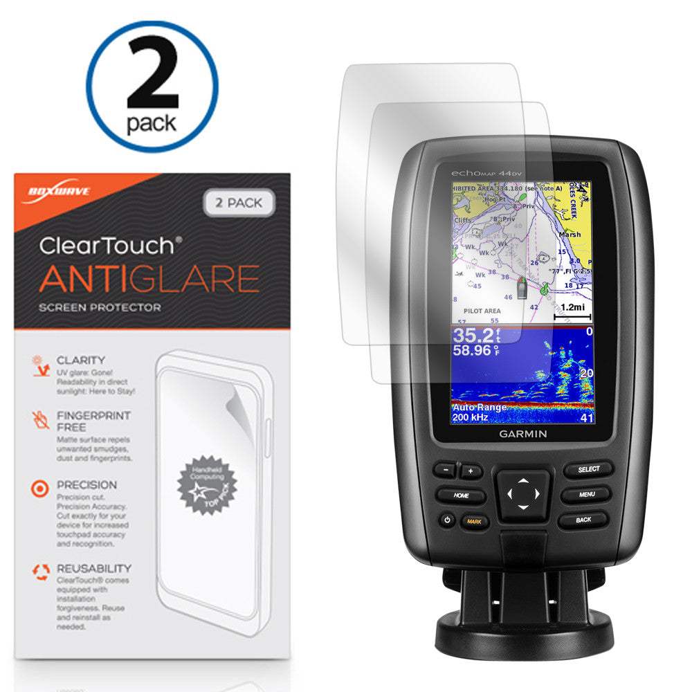 ClearTouch Anti-Glare (2-Pack) - Garmin echoMAP 44dv Screen Protector