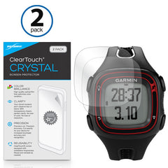 ClearTouch Crystal (2-Pack) - Garmin Forerunner 10 Black/Red Screen Protector
