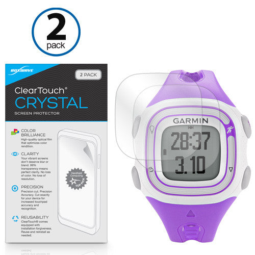 ClearTouch Crystal (2-Pack) - Garmin Forerunner 10 Violet/White Screen Protector