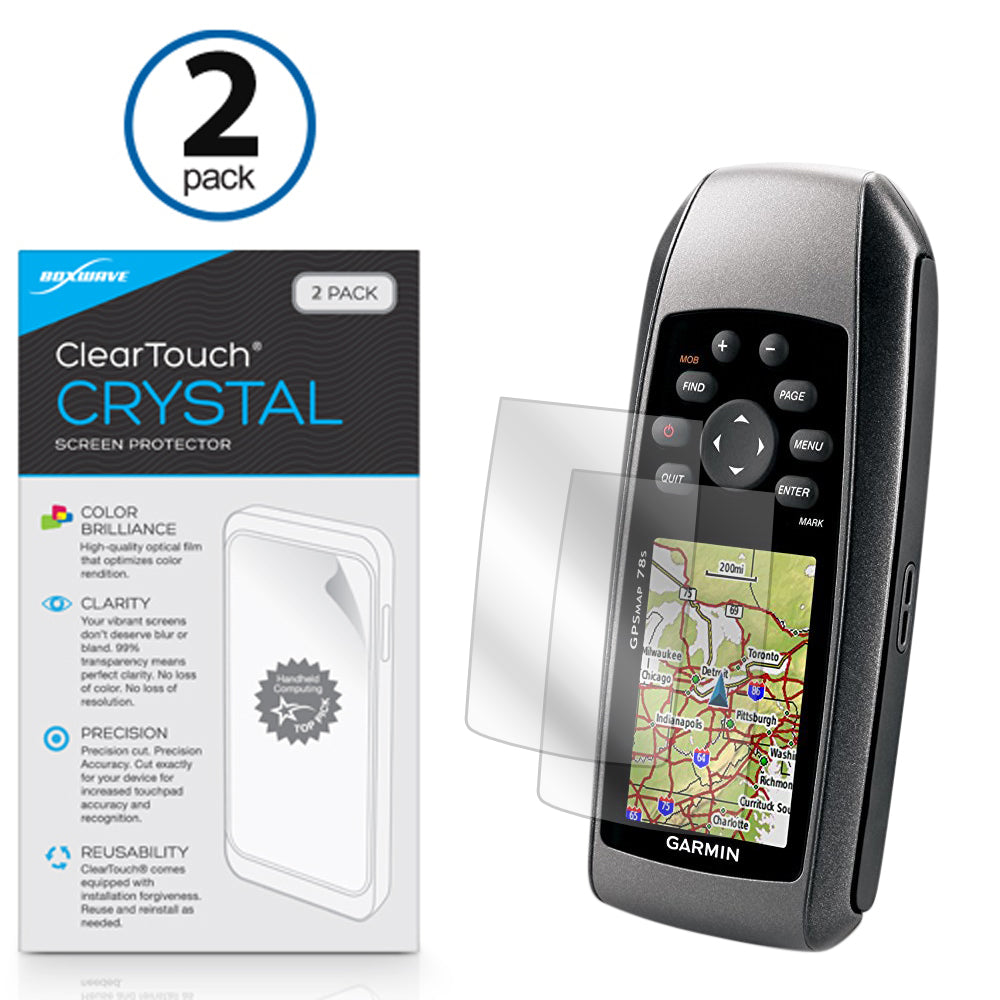ClearTouch Crystal (2-Pack) - Garmin GPSMAP 78s Screen Protector