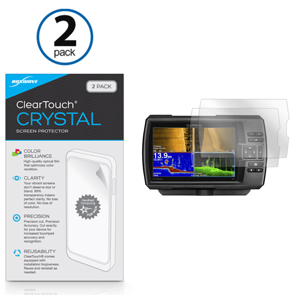ClearTouch Crystal (2-Pack) - Garmin Striker Plus 7sv Screen Protector
