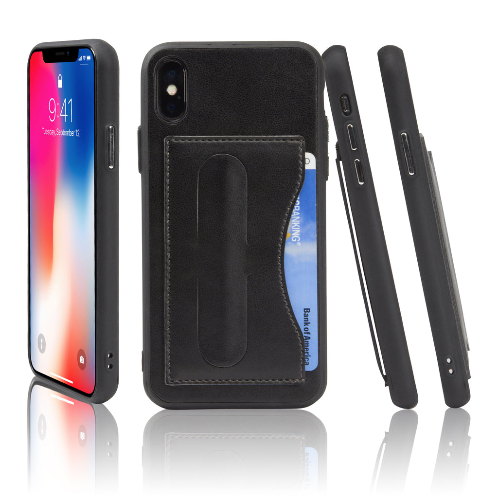 iPhone X Leather Wallet Case with Snapstand