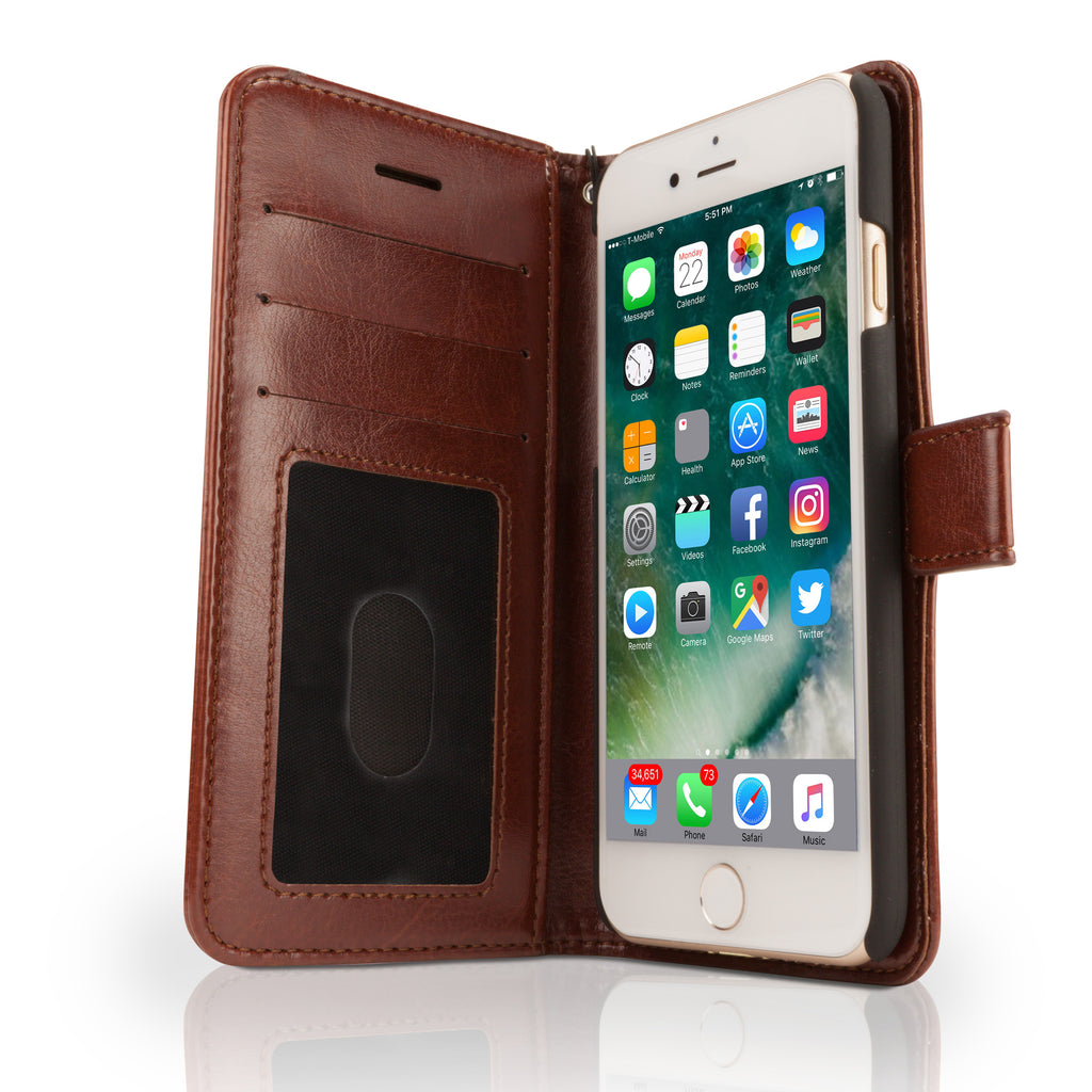 Leather Wallet Case - Apple iPhone 7 Case