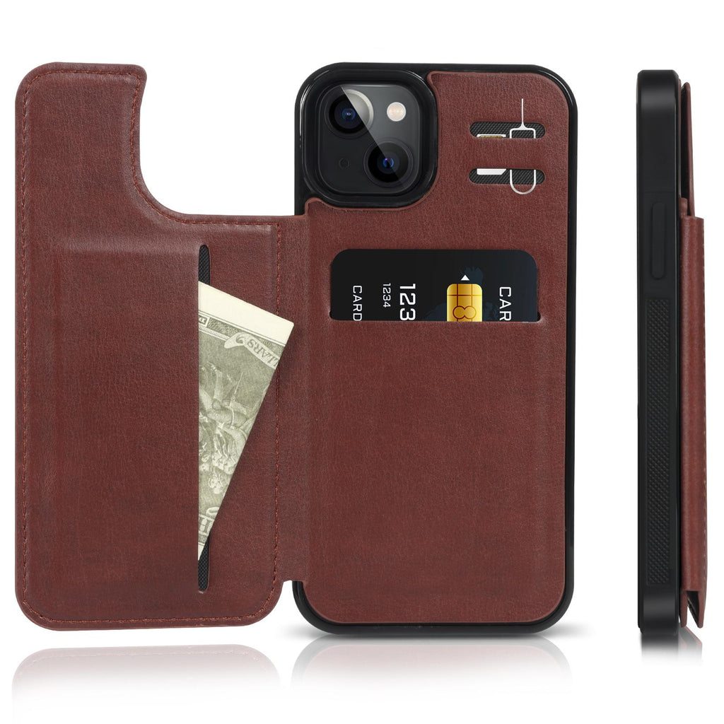 Leather Wallet Case - Apple iPhone 13 Case
