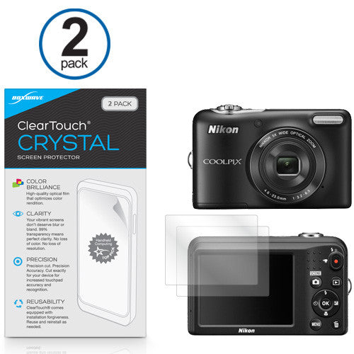 ClearTouch Crystal (2-Pack) - Nikon Coolpix L30 Screen Protector