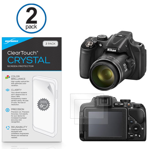 ClearTouch Crystal (2-Pack) - Nikon Coolpix P600 Screen Protector