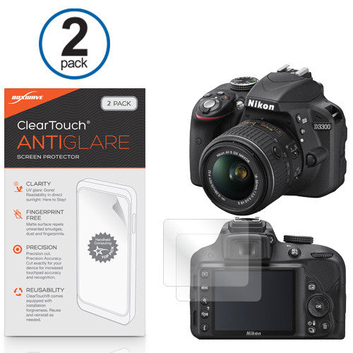 ClearTouch Anti-Glare (2-Pack) - Nikon D3300 Screen Protector