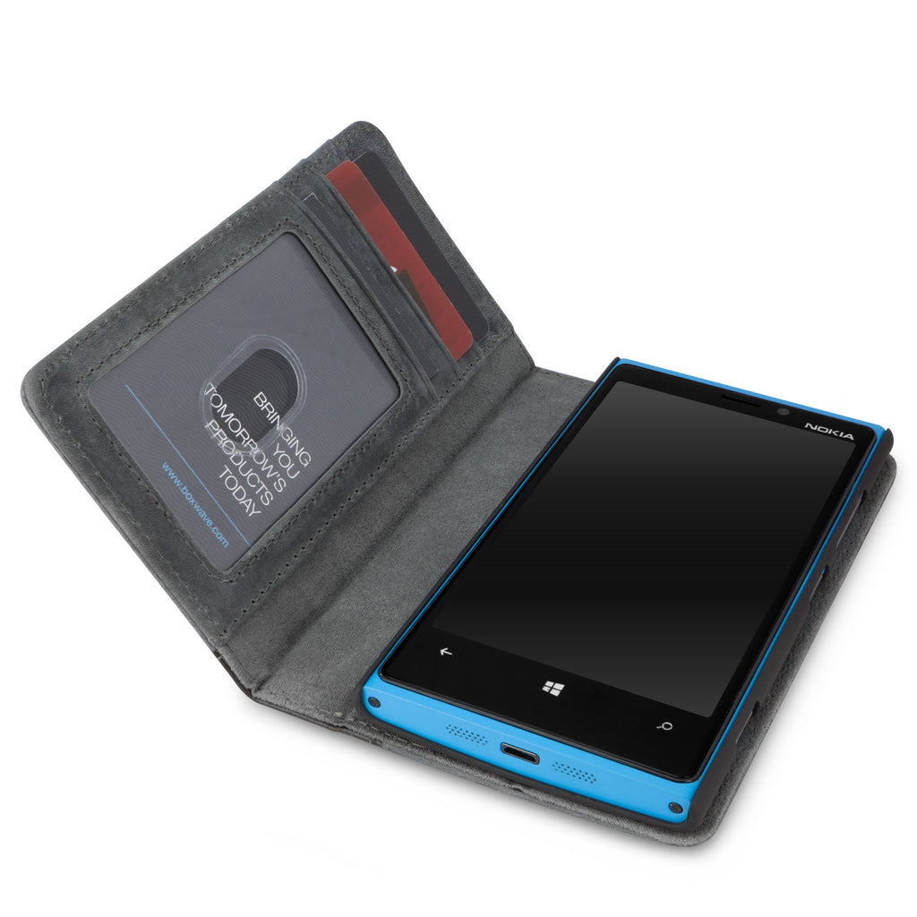 Classic Book Case - Slate Grey - Nokia Lumia 920 Case