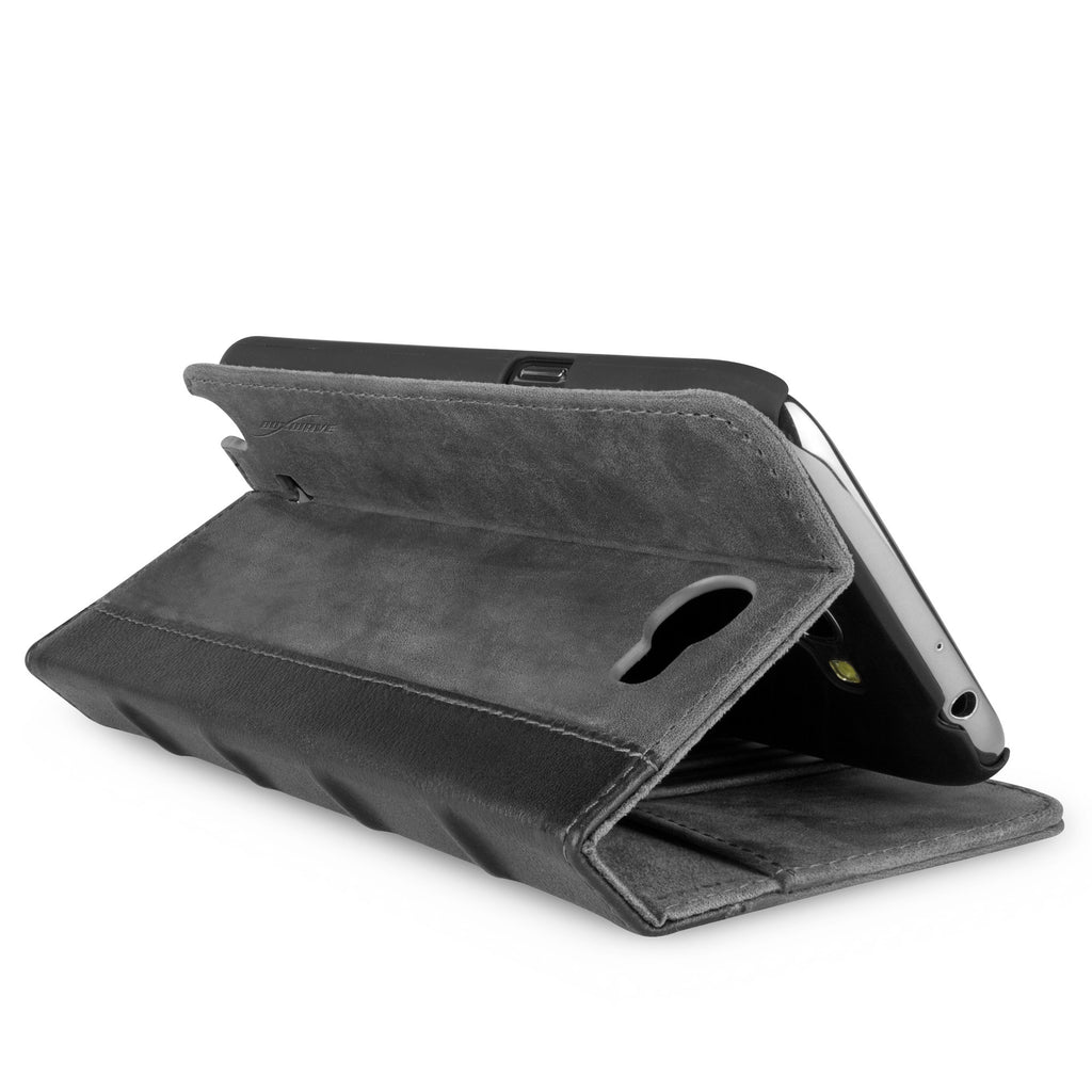 Classic Book Case - Slate Grey - Samsung Galaxy Note 2 Case