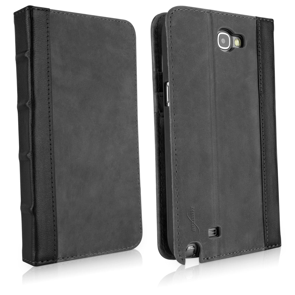 Classic Book Case - Slate Grey - Samsung Galaxy Note 2 Case