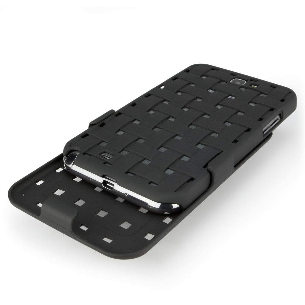 Dual+ Holster Case - BlackWeave - Samsung Galaxy Note 2 Holster