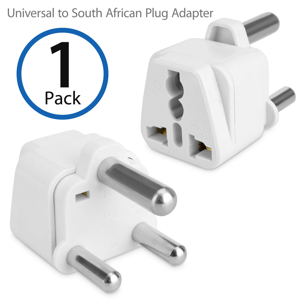Universal to South African Plug Adapter - With Ground Pin
