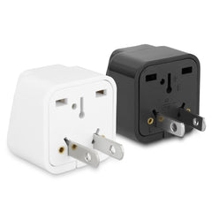 Universal to American Outlet Plug Adapter - Black
