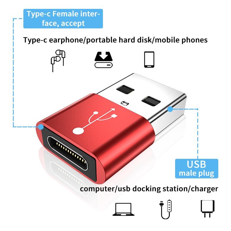 USB-A to C PortChanger (5-Pack) - Doogee S96 Pro Adapter